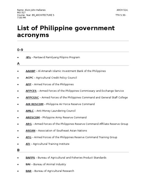government agencies in the philippines acronyms|List of acronyms in the Philippines .